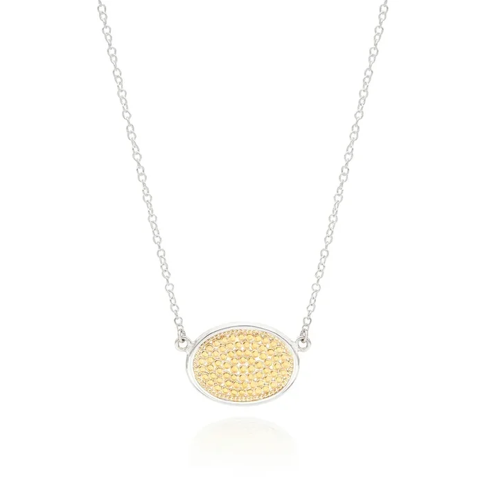 Anna Beck Two Tone Classic Medium Oval Necklace