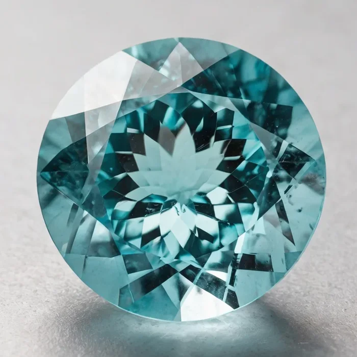 Aquamarine 1PC Chunky 13×13 MM Round Faceted Blue Natural Semi Precious Loose Gemstone