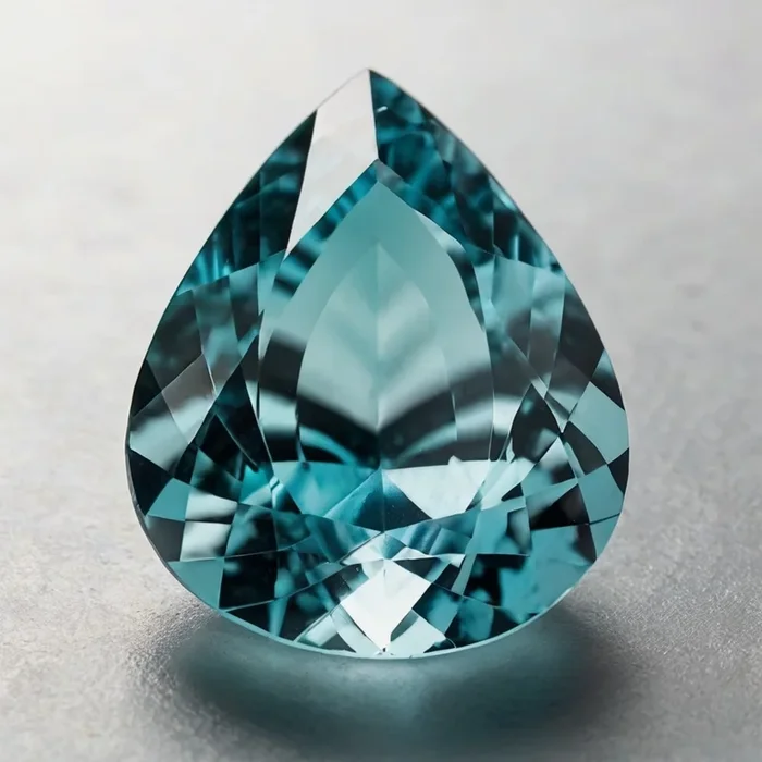 Aquamarine 1PC Chunky 13×18 MM Pear Faceted Blue Genuine Semi Precious Loose Gems