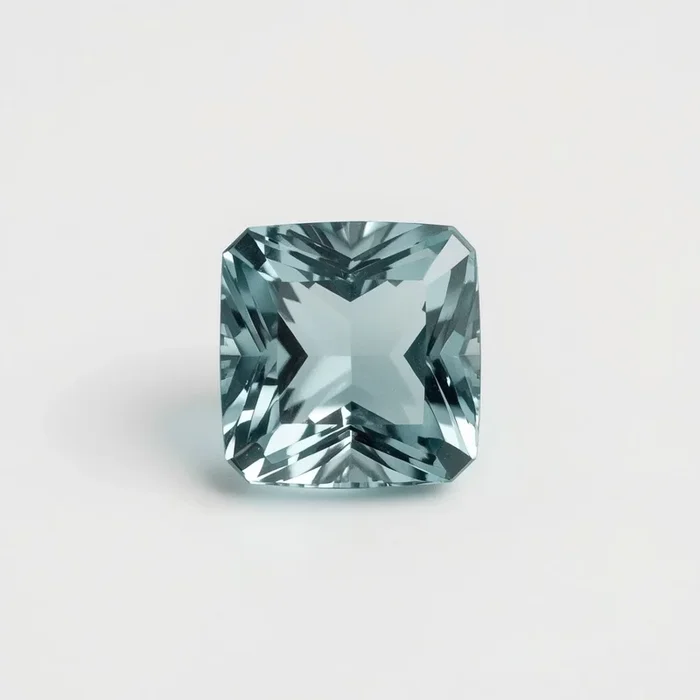 Aquamarine 1PC Chunky 14×14 MM Square Faceted Blue Genuine Semi Precious Loose Gemstones