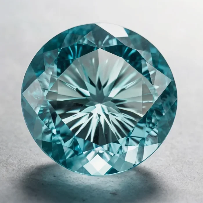 Aquamarine 1PC Chunky 15×15 MM Round Faceted Blue Superior Semi Precious Gems