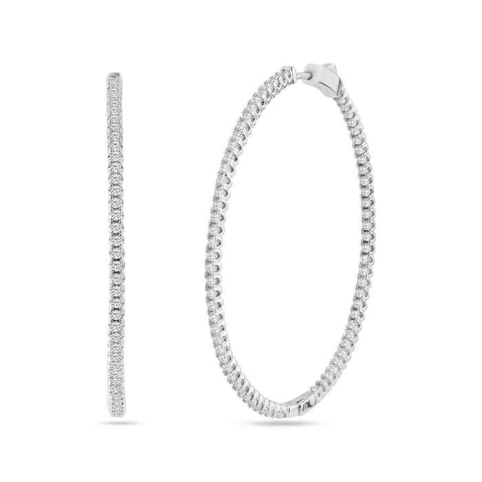 Aro de eternidad de plata de ley 925 rodiada con circonitas transparentes de 50 mm – STE01339