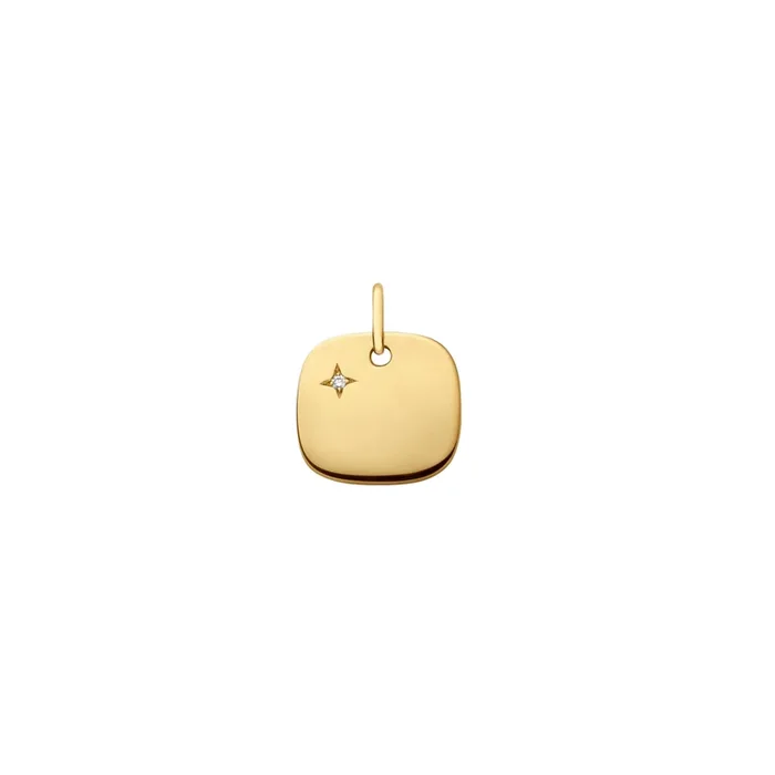 Arthus Bertrand My Little Star cushion pendant in yellow gold and diamond | LEPAGE