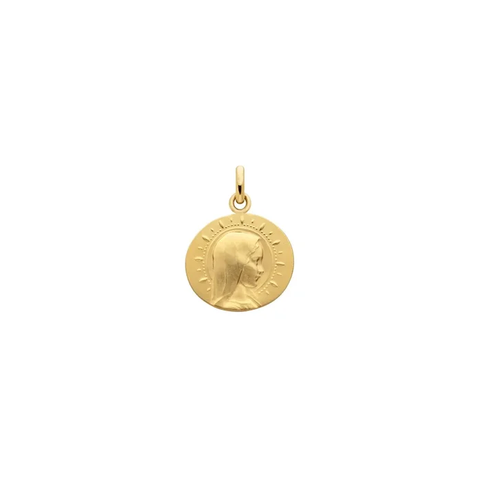 Arthus Bertrand Young Starry Virgin pebble medal in yellow gold – Lepage