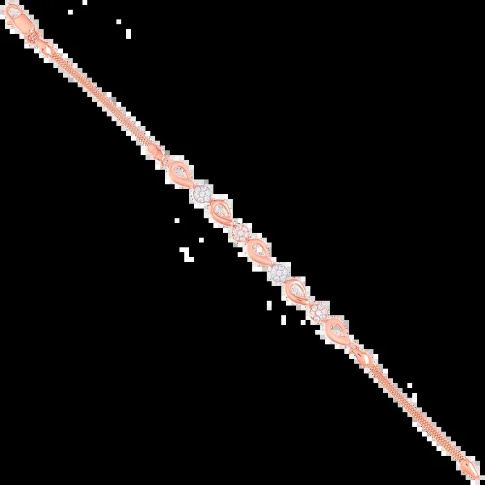 Attractive Bracelet With CZ in 18K Rose Gold