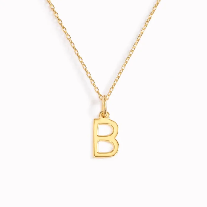 B Necklace / Gold Initial Necklace
