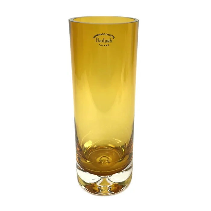 Badash Amber Cylinder 10″Vase