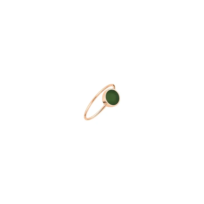 Bague Ginette NY Mini Ever en or rose et jade – Lepage