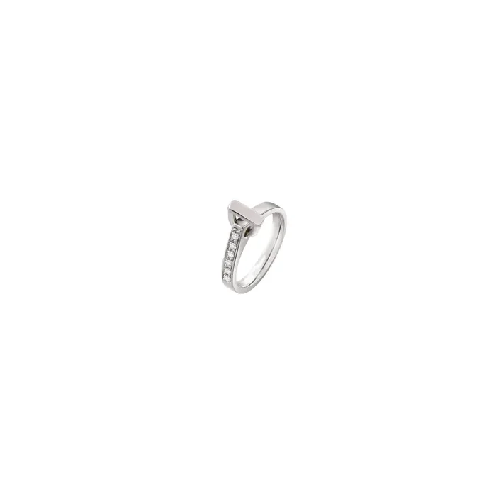 Bague Lilistone Originale étrier en or blanc et diamants