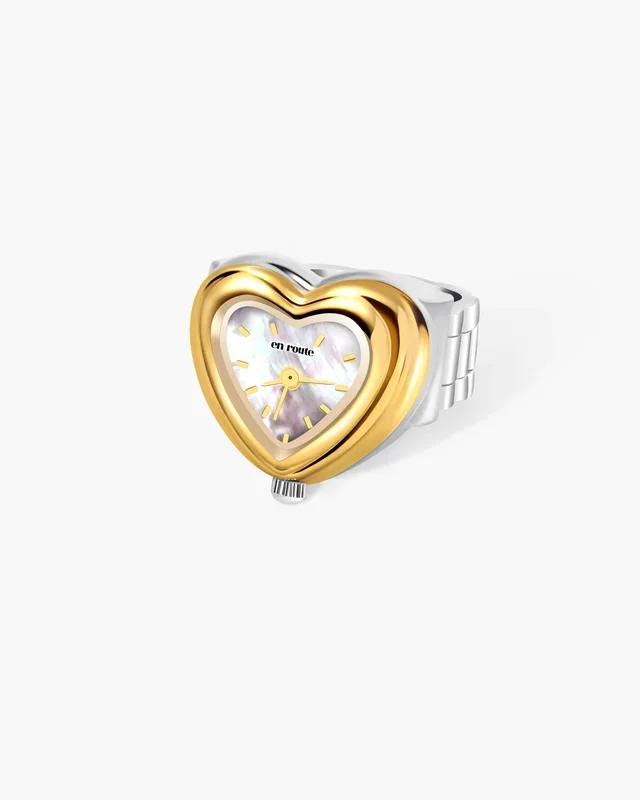Bague Montre Bicolore City Heart
