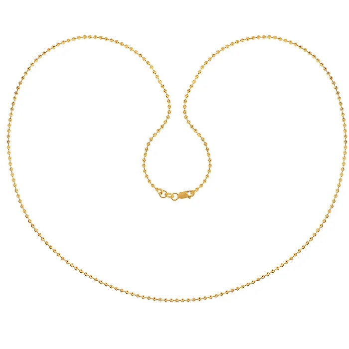 Ball 20″ Chain in 22K Gold