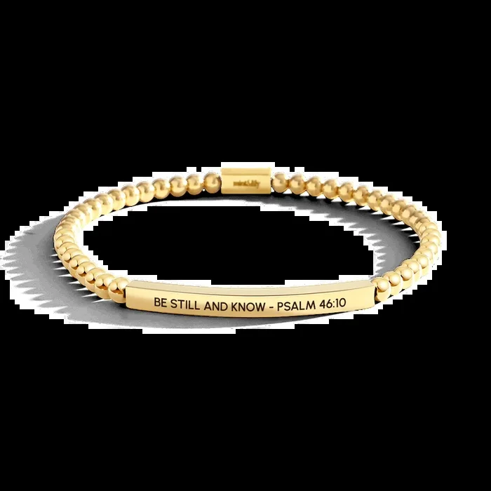 Be Still and Know – Psalm 46:10 Beaded Inspire Bracelet