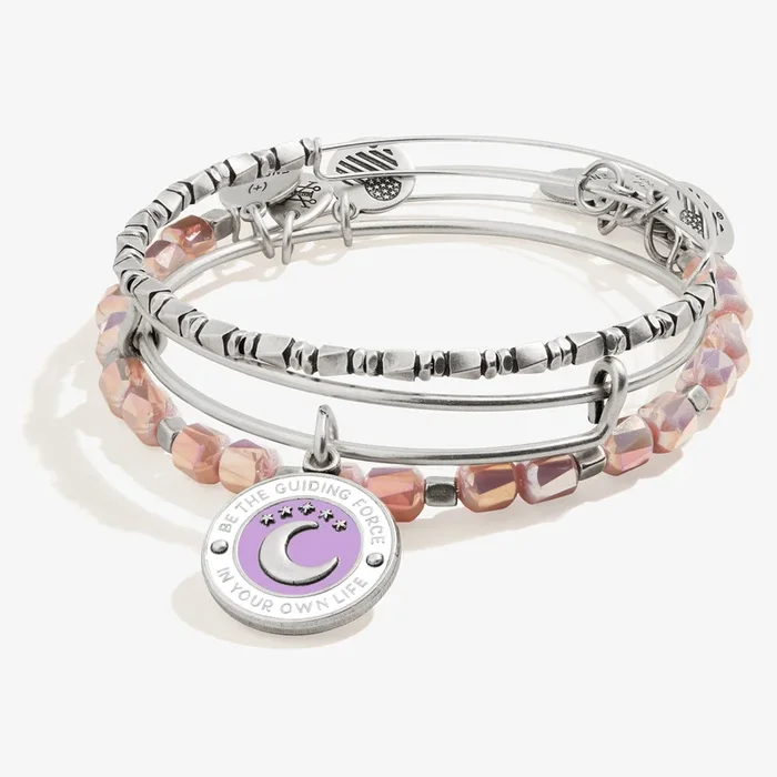 Be the Guiding Force’ Charm + Beaded Bangles, Set of 3
