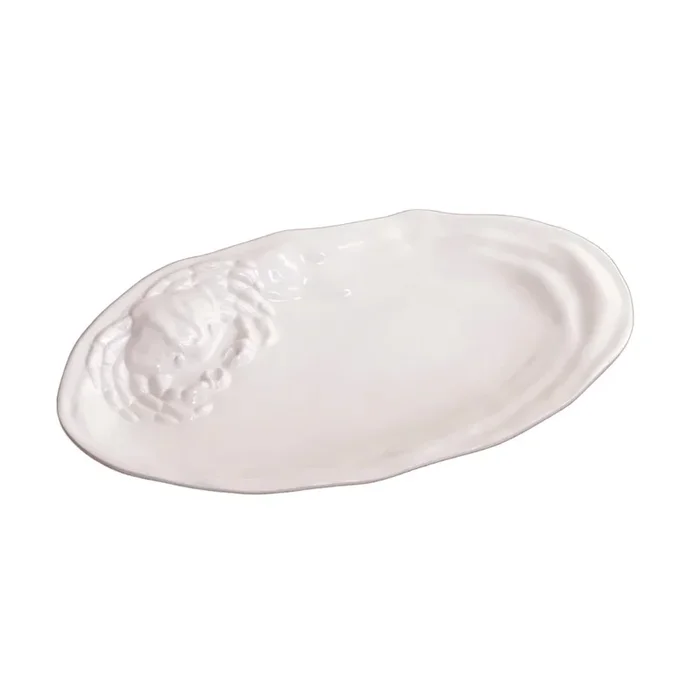 Beatriz Ball VIDA Ocean Large Oval Crab Platter (White)