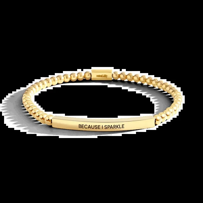 Because I Sparkle Beaded Inspire Bracelet