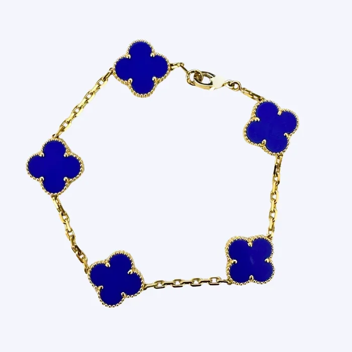 Becca Lapis Lazuli Clover Station Bracelet