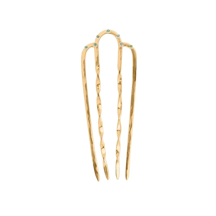 Bejeweled Hair Fork in Opal – 3 3/4″ L