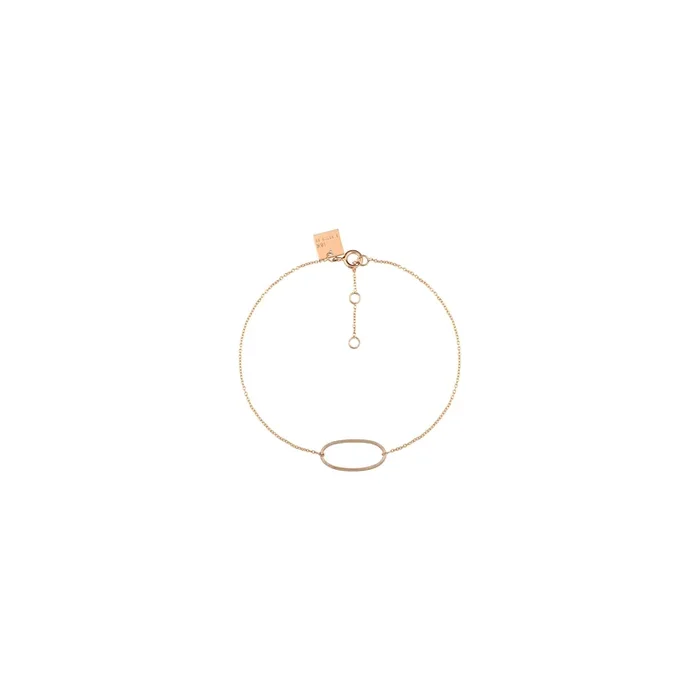 BEL Ginette NY Ellipse bracelet in pink gold, gold bracelet – Lepage