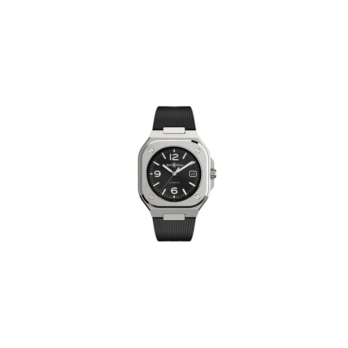 Bell & Ross BR 05 Black Steel automatic rubber 40 mm – Lepage