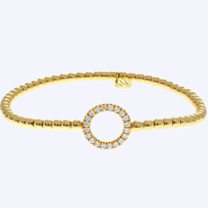 Bente Diamond Circle Stretch Bracelet