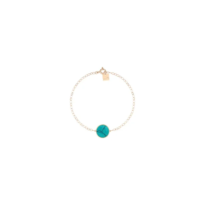 BEVET pink gold and turquoise Ginette NY Ever Disc bracelet – Lepage