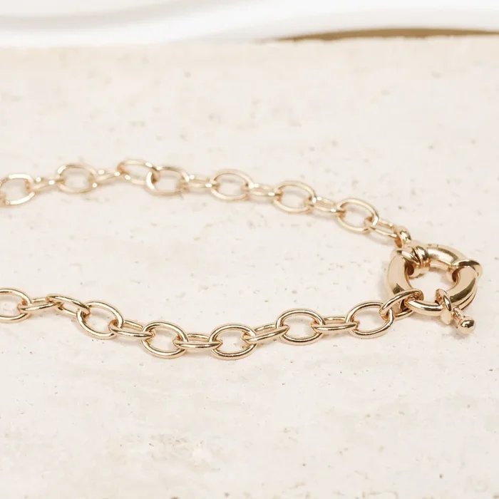 Billie bracelet marine clasp 18cm gold-plated