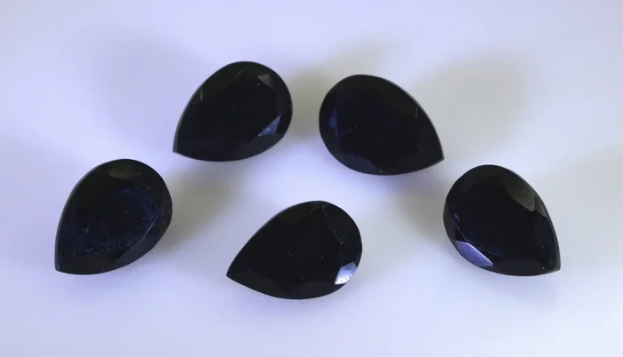 Black Onyx 1PC Chunky 15×20 MM Pear Faceted Black Pure Semi Precious Loose Gems