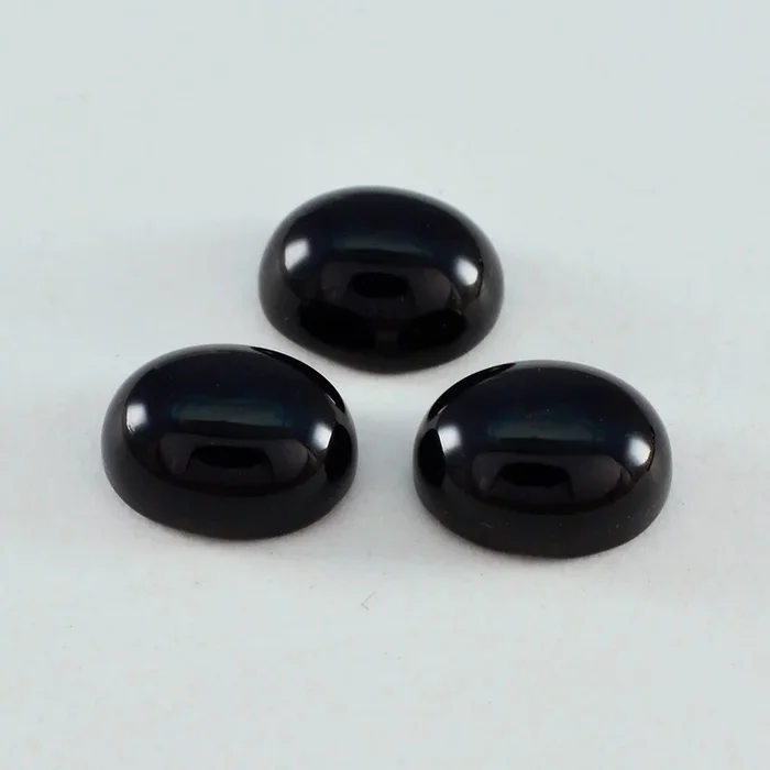 Black Onyx 1PC Large 9×11 MM Oval Cabochon Black Lustrous semi Precious Semi Precious Gemstone