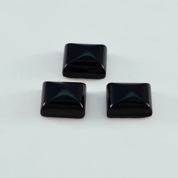 Black Onyx 1PC Medium 8×10 MM Emerald Cabochon Black Lustrous semi Precious Loose Gemstone