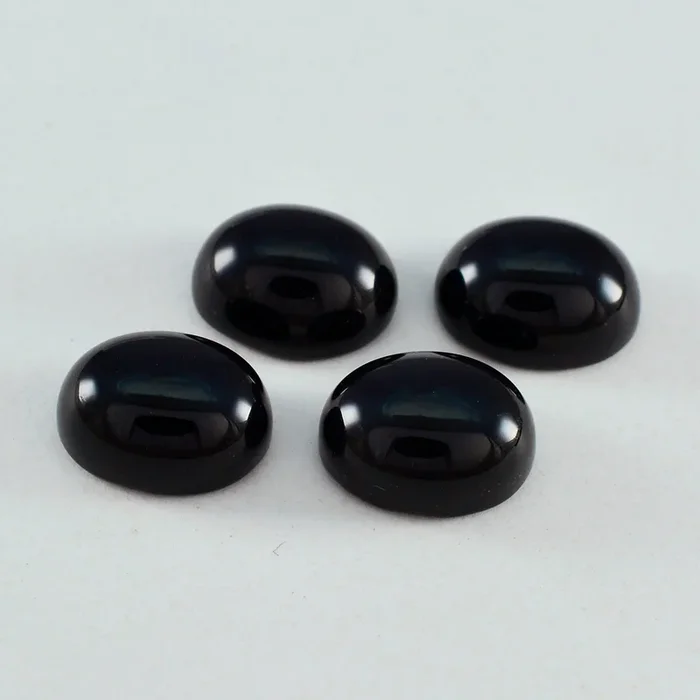 Black Onyx 1PC Small 6×8 MM Oval Cabochon Black Brilliant semi Precious Precious Gemstone