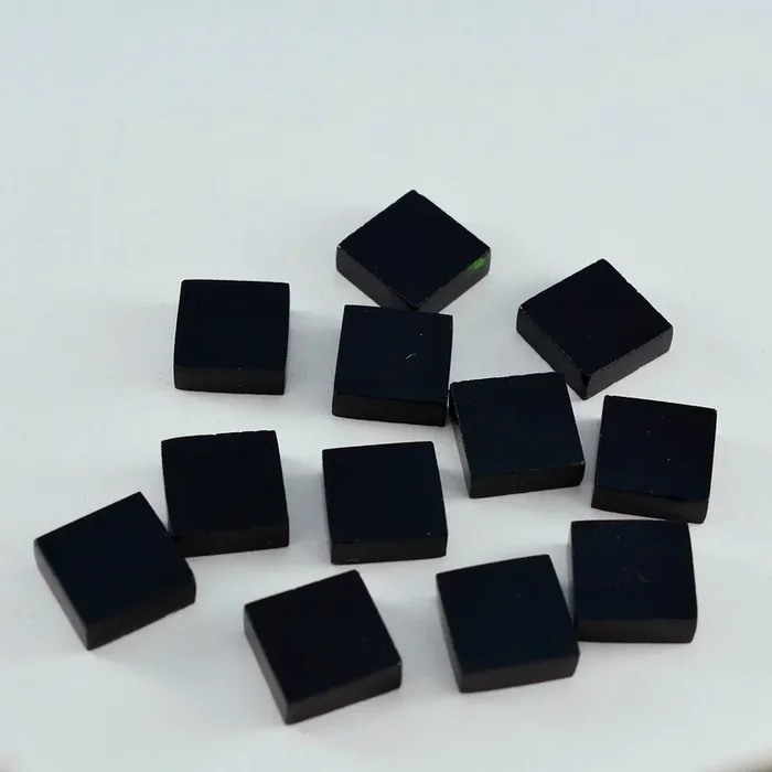 Black Onyx 1PC Small 7×7 MM Square Cabochon Black Fine semi Precious Loose Gemstone