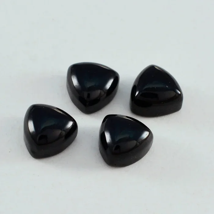 Black Onyx 1PC Small 7×7 MM Triangle Cabochon Black Pure semi Precious Loose Gems