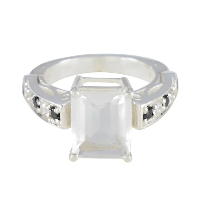 Black Onyx Halo Indian 92.5 Silver Black Gemstones Classic Sophisticated Ring Jewellery