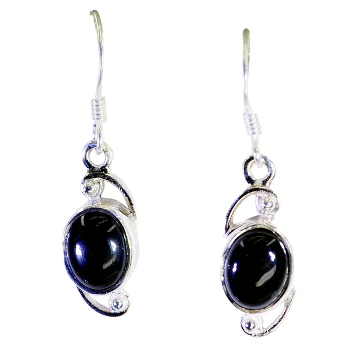 Black Onyx Japanese Julia multiple Dangle Black 925 Silver Earring