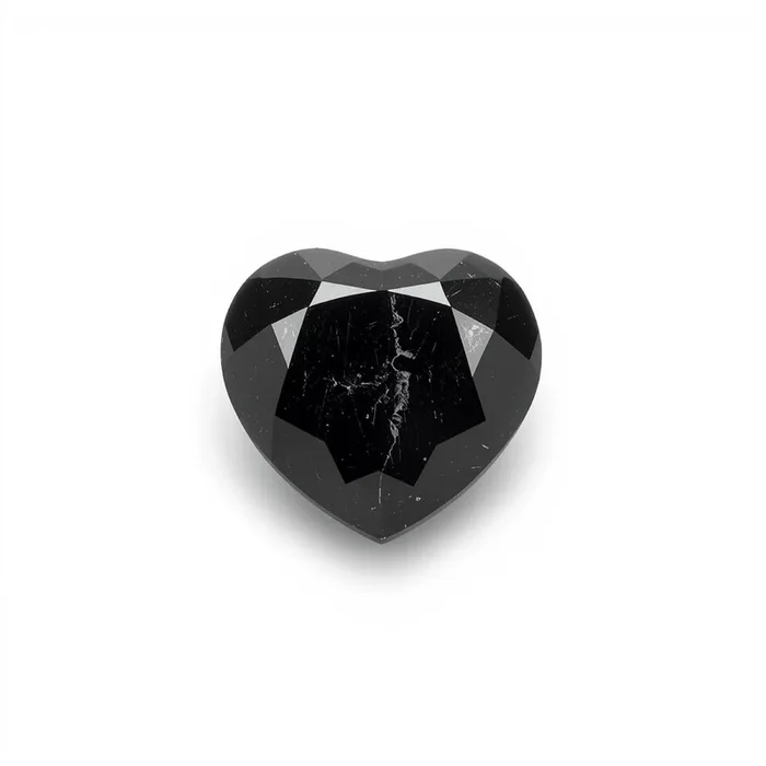 Black Spinel 1PC Tiny 6×6 MM Heart Faceted Black Polished Semi Precious Loose Gems