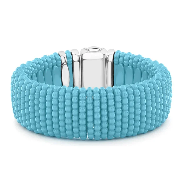 Blue Caviar Statement Ceramic Caviar Bracelet | 23mm