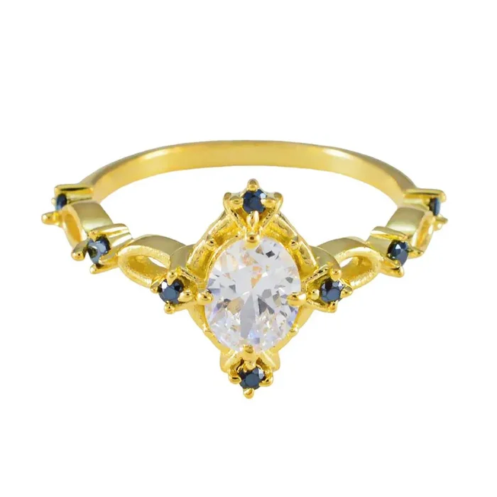 Blue Sapphire CZ Halo Korean 925 Sterling Silver Blue Gemstones Whisper-thin propsel Ring Jewelry