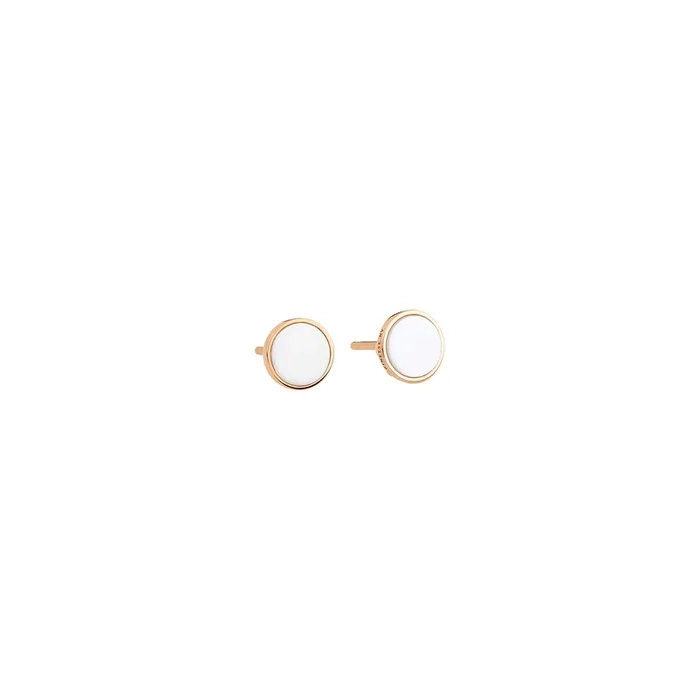 BOEVEA Ginette NY Ever Disc earrings rose gold agate – Lepage