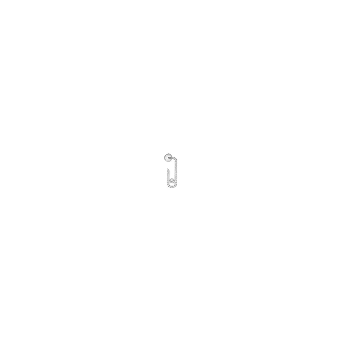 Boucle d oreille Messika gauche or blanc pavage diamants 6837G – Lepage