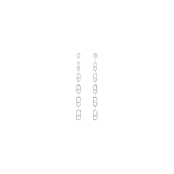 Boucles d’oreilles Messika Move Uno Multi en or blanc et diamants 12011G – Lepage