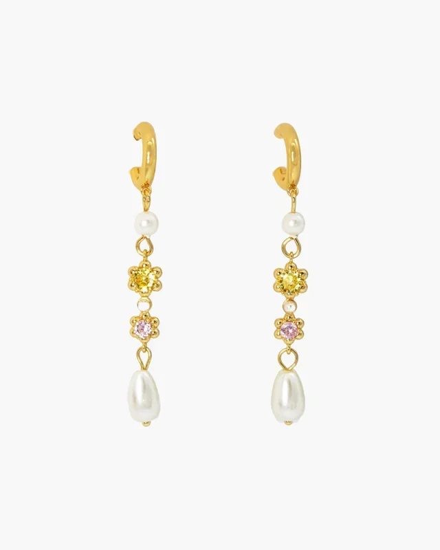 Boucles d’Oreilles Pendantes Fleur