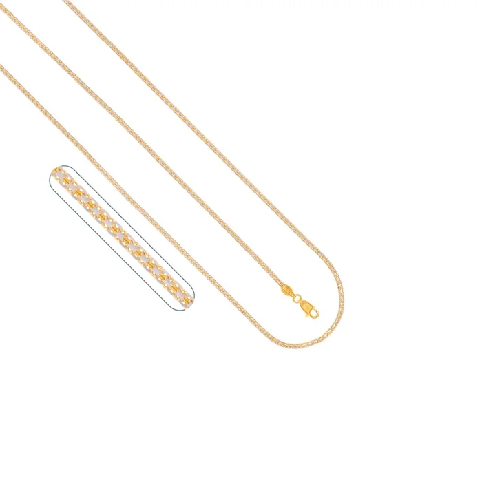 Box Two tone 20″ Chain in 22K Gold