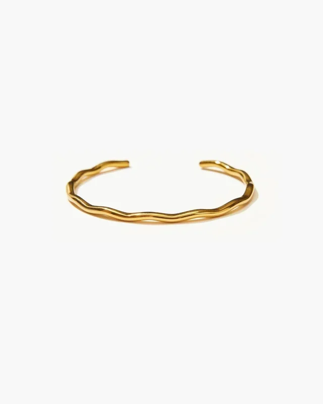 Bracciale rigido Onda Dorata