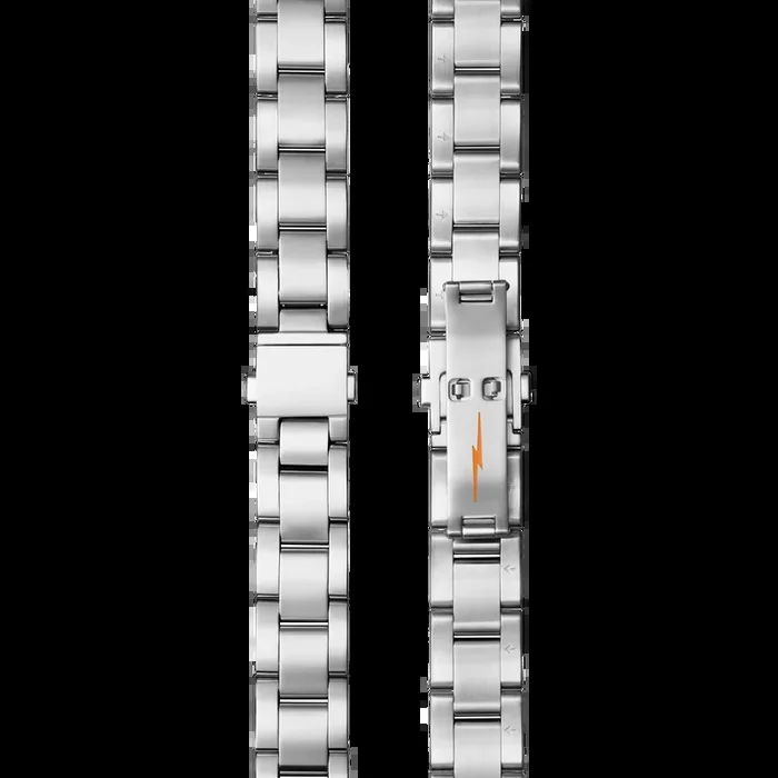 Bracelet: 18/13, Universal 3Link, Fold Over, PoSS – Brushed Stainless Steel / Polished Stainless Steel