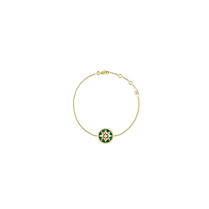 Bracelet gold and malachite Rose des Vents Dior JRDV95045 – Lepage