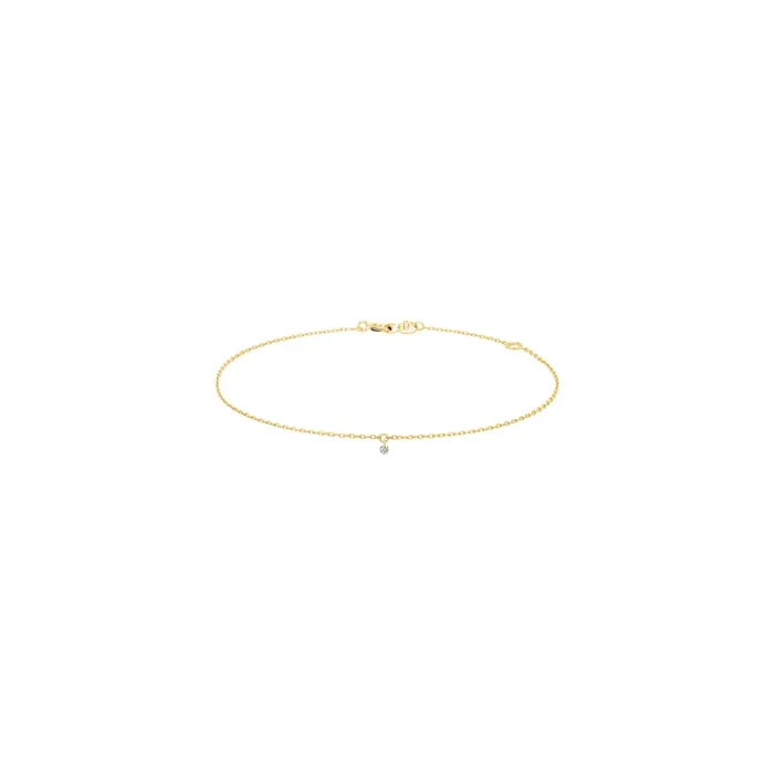 Bracelet La Brune et La Blonde 360° or jaune diamant brillant 0,07 ct