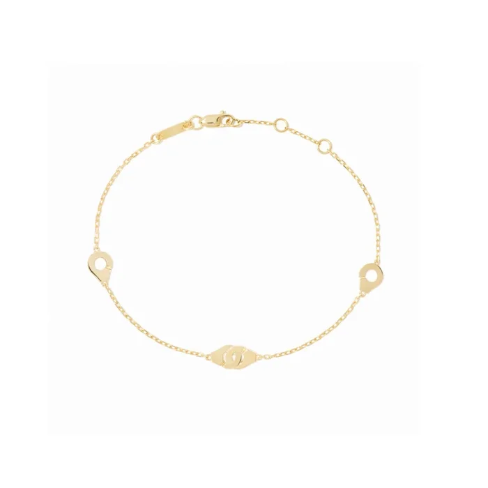 Bracelet Menottes dinh van R5 en or jaune sur chaine 301301 – Lepage
