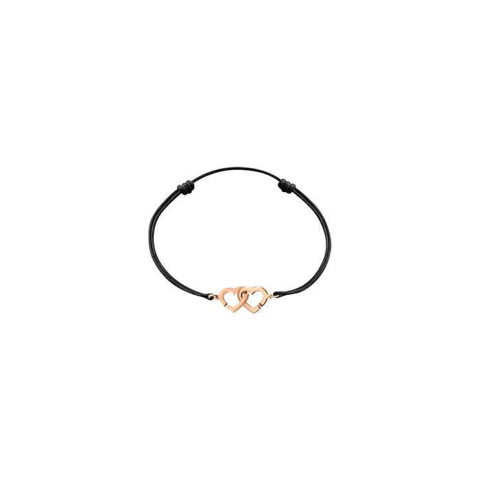 Bracelet sur cordon dinh van Double Coeurs R9 en or rose – Lepage