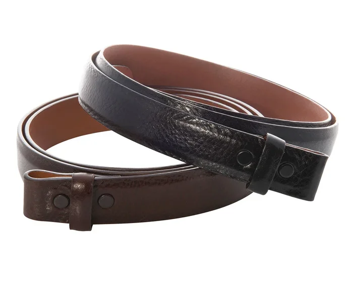Brown Pebbled Calf Belt Strap 1″