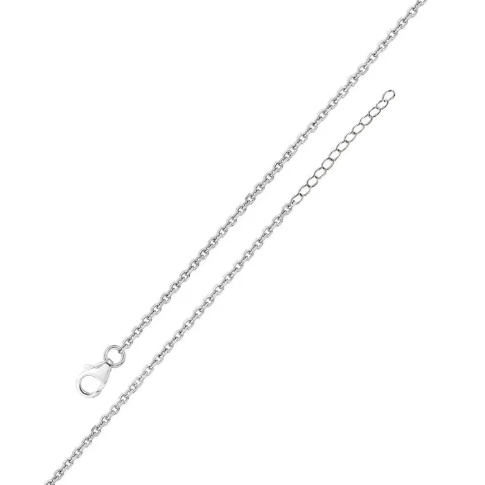 Cadena de extensión ajustable de plata de ley 925 rodiada de 1,25 mm – S030RH-CLAW